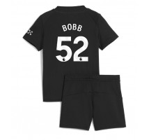 Manchester City Oscar Bobb #52 Koszulka Wyjazdowa dzieci 2025-26 Krótki Rękaw (+ krótkie spodenki)